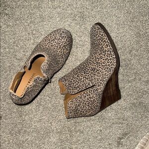 Lucky Brand Leopard Print Wedge Shoes